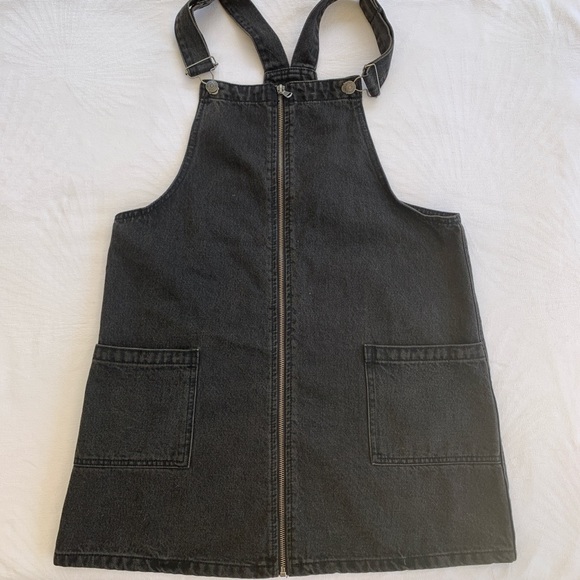 PULL&BEAR | Charcoal denim pinafore - Picture 2 of 4
